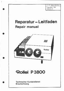 Rollei P 3801 manual. Camera Instructions.